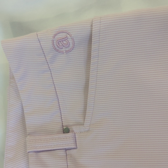 Abacus women's long pink and white stripe shorts. Size 10. - Picture 4 of 8